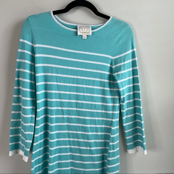 Sail by Sable striped blue long sleeves mini dress size‎ XS tuckernuck preppy - Picture 3 of 6